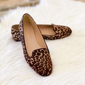 J Crew Collection leopard print loafers